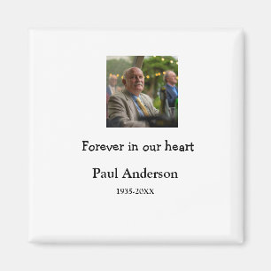 einfaches Andenken mit Foto und Text Magnet
