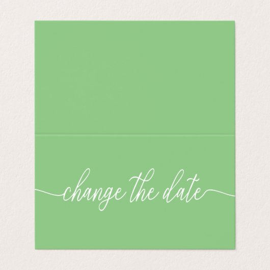 Einfaches Ändern des Skripts die Datumskarte Visitenkarten (Außenseite Aufgefaltet)