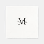 einfaches anfangsbuchstaben-monogramm fügen sie ih serviette (Vorderseite)