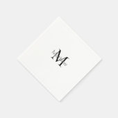 einfaches anfangsbuchstaben-monogramm fügen sie ih serviette (Ecke)