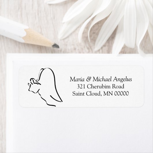 Einfaches Angel Custom Christmas Card Envelope Lab (Insitu)