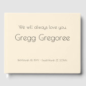 Einfaches, angesehenes Gästebuch (Vorderseite)