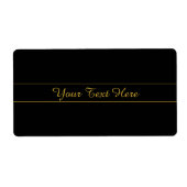 Einfaches anpassbares Gold- und Schwarz-Textdesign (Vorne)