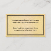 Einfaches antikes altes gealtertes Papier Visitenkarte (Rückseite)