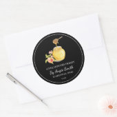 Einfaches Apfel-Infusionshonig-Label Runder Aufkleber (Umschlag)