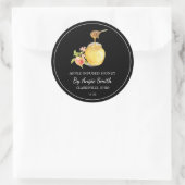 Einfaches Apfel-Infusionshonig-Label Runder Aufkleber (Tasche)