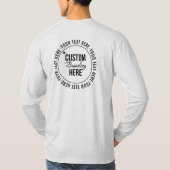 Einfaches Apparel-Logo für Werbezwecke T-Shirt (Rückseite)