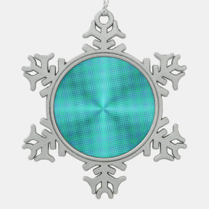 Einfaches Aqua-Grün-Schneeflocken-Ornament Schneeflocken Zinn-Ornament