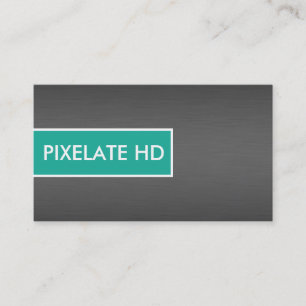 Einfaches Aqua und gebürstete TitanVisitenkarten Visitenkarte