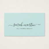 Einfaches Aquamarines Geschenkgutschein (Vorderseite)