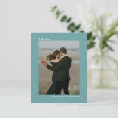 Einfaches Aquamarines HAUSHALT-Hochzeitsstipendium (Stehend Vorderseite)