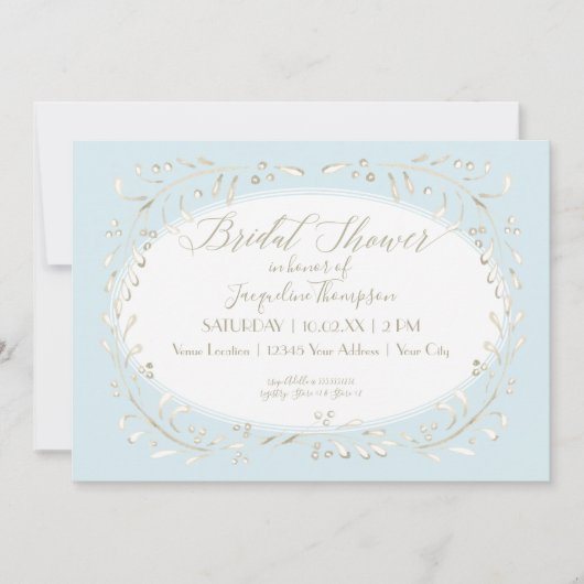 Einfaches Aquarell-blaue moderne Einladung (Vorderseite)