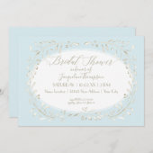 Einfaches Aquarell-blaue moderne Einladung (Vorne/Hinten)