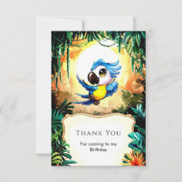 Einfaches Aquarell-Parrot Dankeskarte