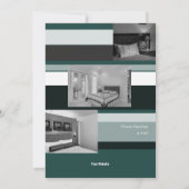 Einfaches Aquarell-Unternehmen Einladung (Rückseite)