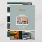 Einfaches Aquarell-Unternehmen Einladung (Vorne/Hinten)