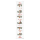 Einfaches Aquarellbrötchen mit grünbraunem Lebkuch Kurzer Tischläufer (Vorderseite)