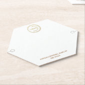 Einfaches Armband-Display mit Logo in Weiß Untersetzer (angewinkelt)