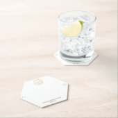 Einfaches Armband-Display mit Logo in Weiß Untersetzer (Vor Ort)