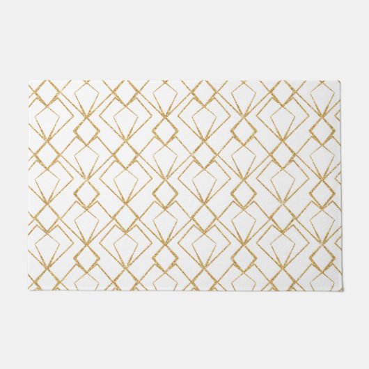 Einfaches Art Deco Gold Herzdesign Fußmatte (Vorderseite)