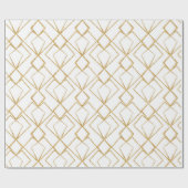Einfaches Art Deco Gold Herzdesign Geschenkpapier (Flach)