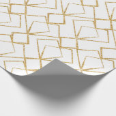 Einfaches Art Deco Gold Herzdesign Geschenkpapier (Ecke)