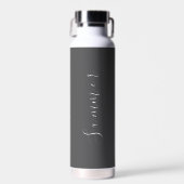 Einfaches Ash-Name-Script Modern Trinkflasche (Vorne)