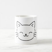 Einfaches ästhetisches Kitty-Design Kaffeetasse (Mittel)