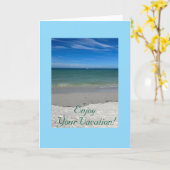 Einfaches, Atemberaubendes Meer, Urlaub Karte (Gelbe Blume)