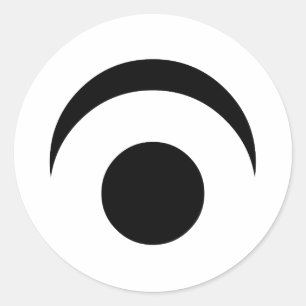 Einfaches Auge Runder Aufkleber