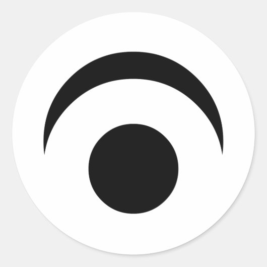 Einfaches Auge Runder Aufkleber (Vorderseite)