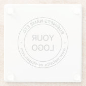 Einfaches Austauschen und Bearbeiten von Text für  Glasuntersetzer (Rückseite)