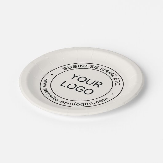 Einfaches Austauschen und Bearbeiten von Text für Pappteller (Schrägansicht)