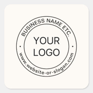 Einfaches Austauschen und Bearbeiten von Text für  Quadratischer Aufkleber