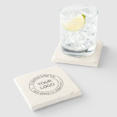 Einfaches Austauschen und Bearbeiten von Text für Steinuntersetzer (Seitenansicht)