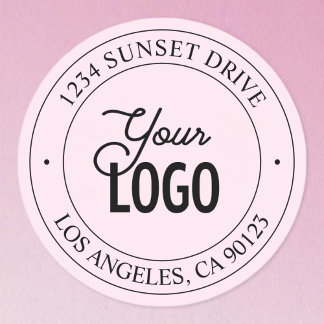 Einfaches Austauschen von Logos und benutzerdefini Runder Aufkleber