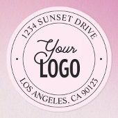Einfaches Austauschen von Logos und benutzerdefini Runder Aufkleber