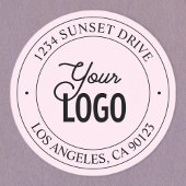 Einfaches Austauschen von Logos und benutzerdefini Runder Aufkleber