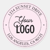 Einfaches Austauschen von Logos und benutzerdefini Runder Aufkleber (Vorderseite)