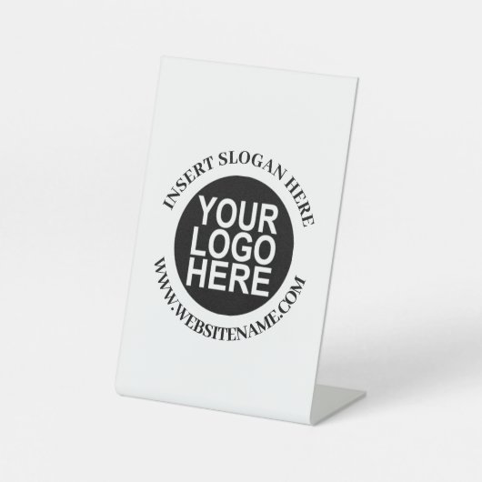 Einfaches Austauschen von Logos und moderne Berufl Sockelschild (Vorderseite)