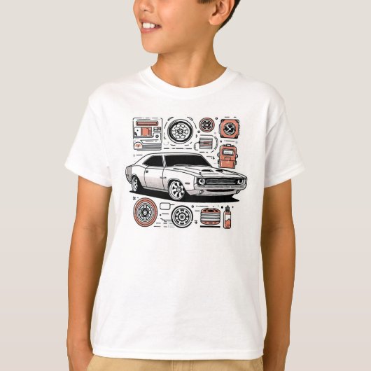 Einfaches Auto Graphic 003 T-Shirt (Vorderseite)