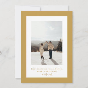 Einfaches Aztec Gold-Frame-Foto Feiertagskarte