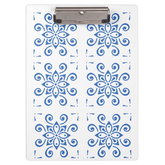 Einfaches Azulejo   Klemmbrett (Vorderseite)