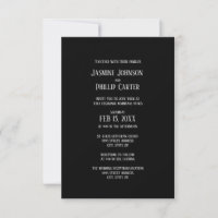 Einfaches B&G Design - 3x5 Hochzeit/Empfang laden 
