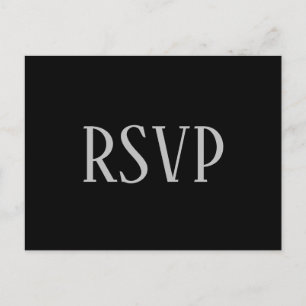 Einfaches B&G-Design - RSVP-/Essen-Auswahl-Postkar Postkarte