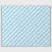 Einfaches Baby Blue White Diagonal Art Muster Geschenkpapier (Flach)
