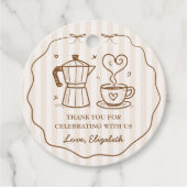 Einfaches Baby braut Danke Geschenkanhänger (Vorderseite)