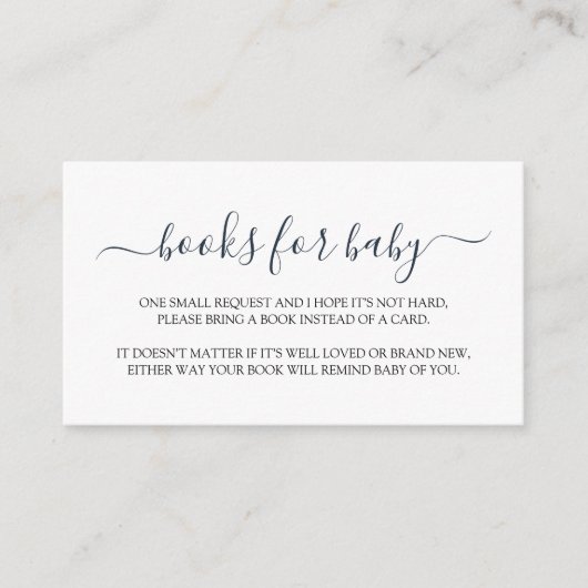 Einfaches Baby-Duschbuch Begleitkarte (Vorderseite)