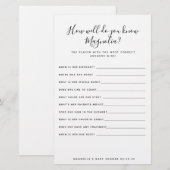 Einfaches Baby-Duschspiel (Vorne/Hinten)