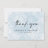 Einfaches Baby Es ist kalt draußen im Winter Dusch Dankeskarte (Vorderseite)